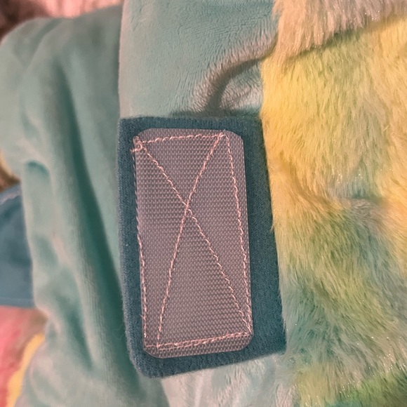 Green & Blue Dinosaur with Shiny Heart Comb & Feet * Stuffed Animal Pillow - Picture 8 of 16